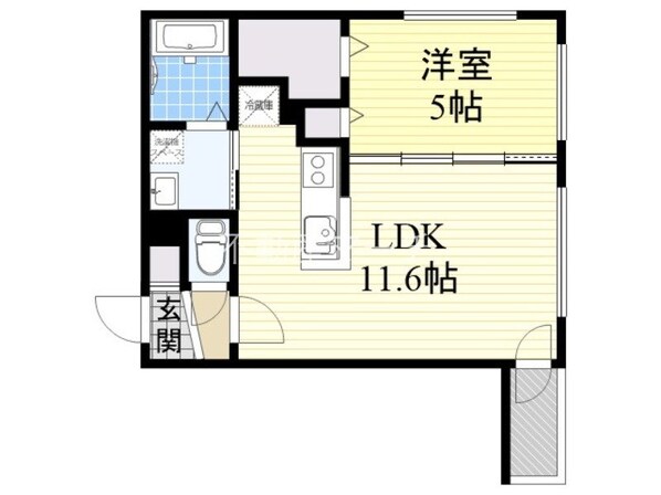 東区役所前駅 徒歩2分 4階の物件間取画像